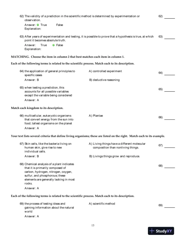 Human Biology: Concepts And Current Issues , 6th Edition Test Bank - Page 14 preview image
