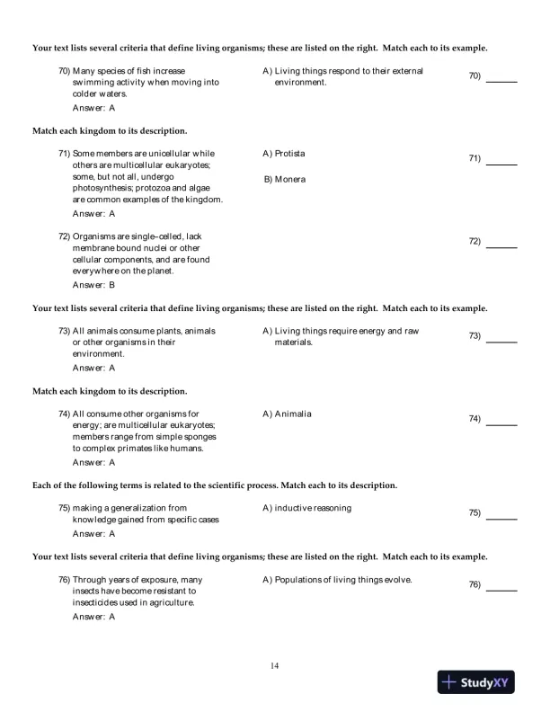 Human Biology: Concepts And Current Issues , 6th Edition Test Bank - Page 15 preview image