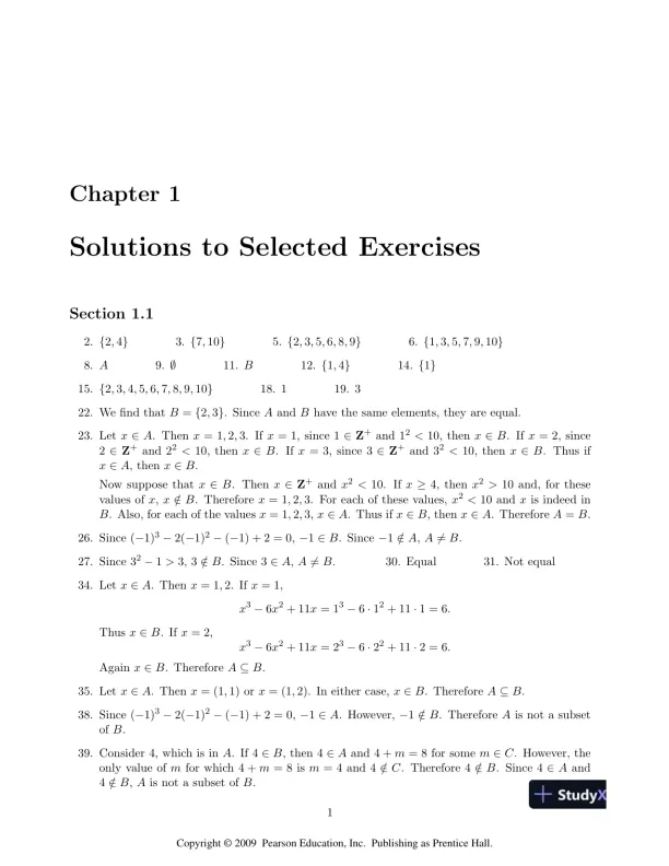Solution Manual For Discrete Mathematics, 7th Edition - Page 1 preview image
