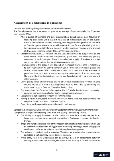 Cloud 9 Ltd. : An Audit Case Study, First Canadian Edition Solution Manual - Page 1 preview image