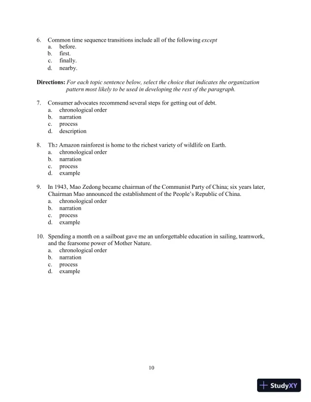 Test Bank for In Concert: An Integrated Approach to Reading and Writing , 3rd Edition - Page 16 preview image