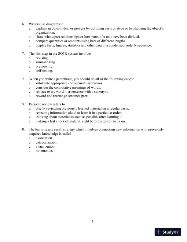Test Bank for In Concert: An Integrated Approach to Reading and Writing , 3rd Edition - Page 8 preview image