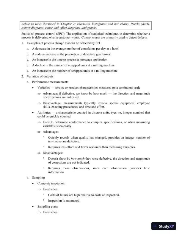 Class Notes For Operations Management: Processes and Supply Chains, 11th Edition - Page 29 preview image