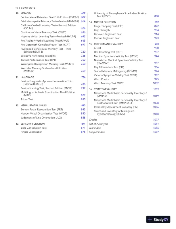 A Compendium of Neuropsychological Tests: Fundamentals of Neuropsychological Assessment and Test Reviews for Clinical Practice (2022) - Page 10 preview image