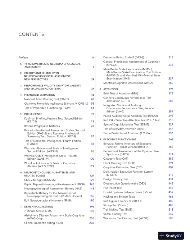 A Compendium of Neuropsychological Tests: Fundamentals of Neuropsychological Assessment and Test Reviews for Clinical Practice (2022) - Page 9 preview image