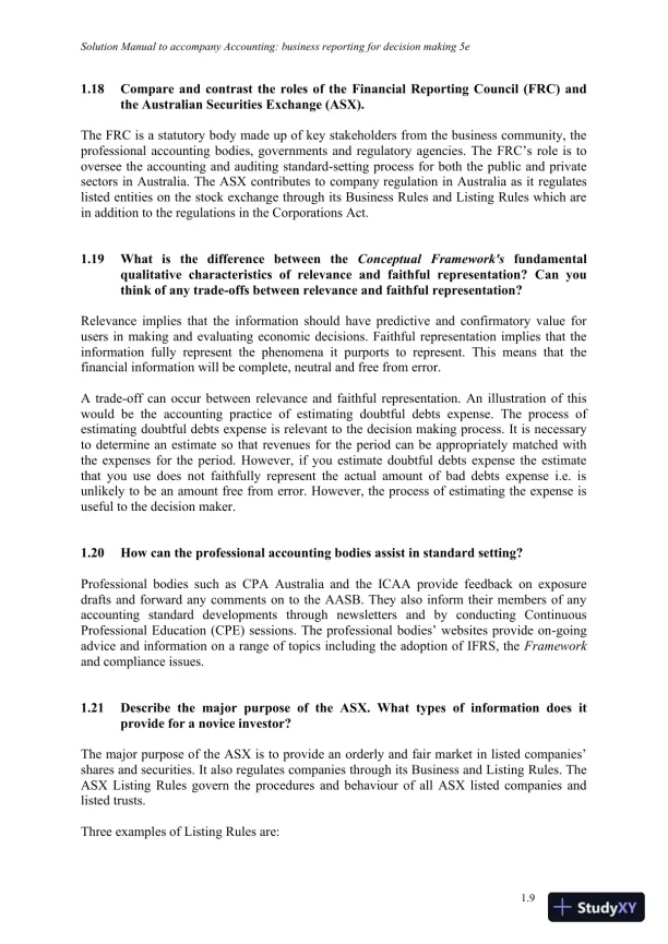 Accounting: Business Reporting For Decision Making, 5th Edition Solution Manual - Page 10 preview image
