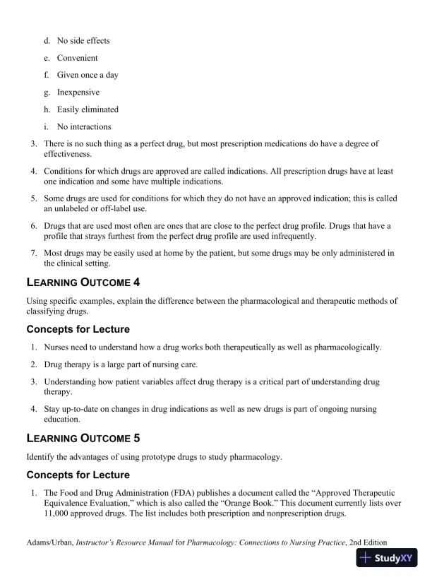 Class Notes for Pharmacology Connections to Nursing Practice, 2nd Edition - Page 4 preview image