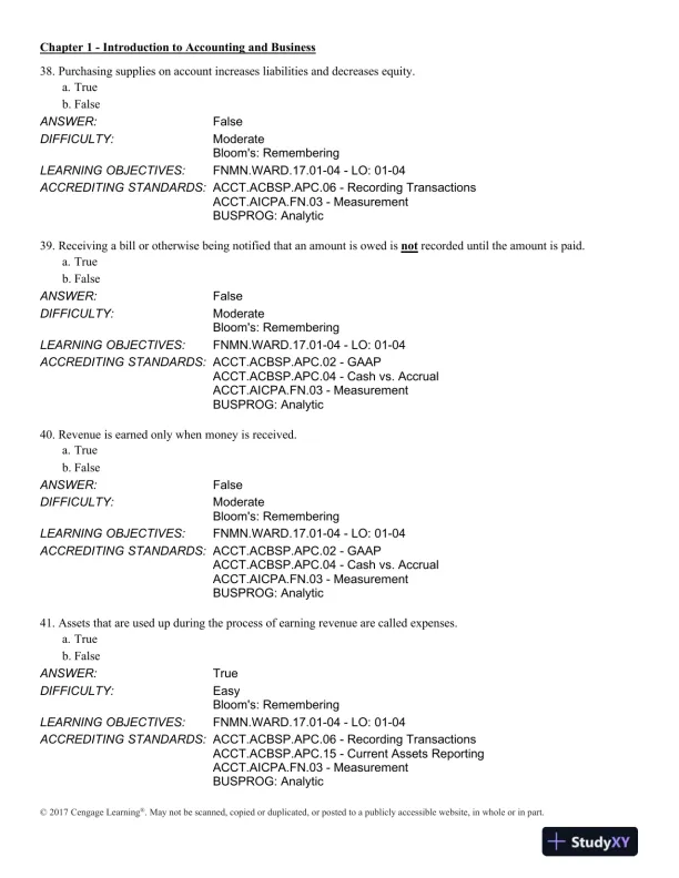 Financial and Managerial Accounting 14th Edition Test Bank - Page 12 preview image