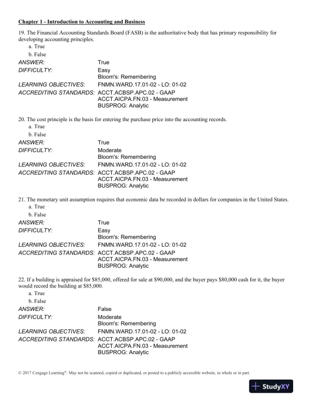 Financial and Managerial Accounting 14th Edition Test Bank - Page 7 preview image