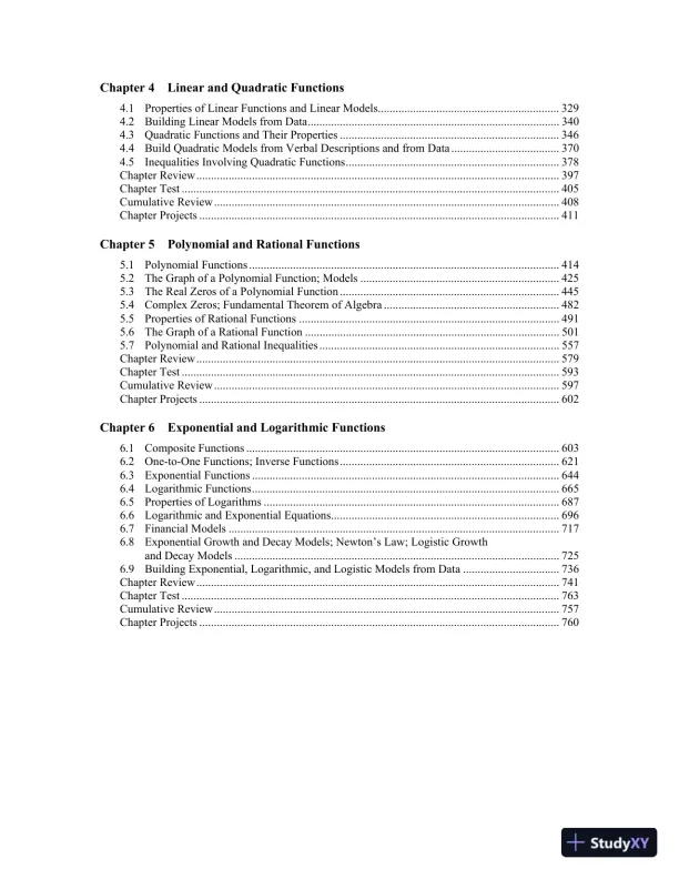 Solution Manual for Algebra and Trigonometry Enhanced with Graphing Utilities, 8th Edition - Page 4 preview image