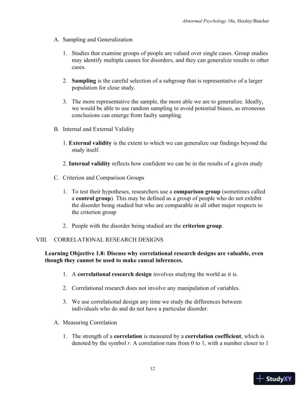 Lecture Notes For Abnormal Psychology, 18th Edition - Page 14 preview image