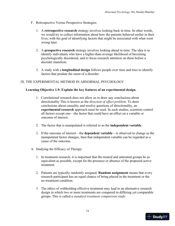 Lecture Notes For Abnormal Psychology, 18th Edition - Page 16 preview image