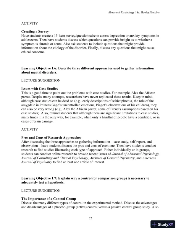 Lecture Notes For Abnormal Psychology, 18th Edition - Page 24 preview image
