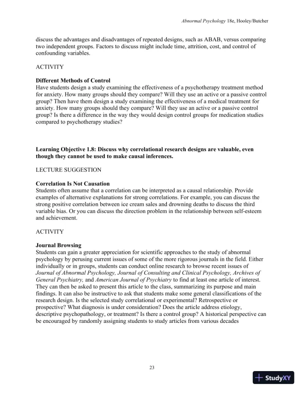 Lecture Notes For Abnormal Psychology, 18th Edition - Page 25 preview image