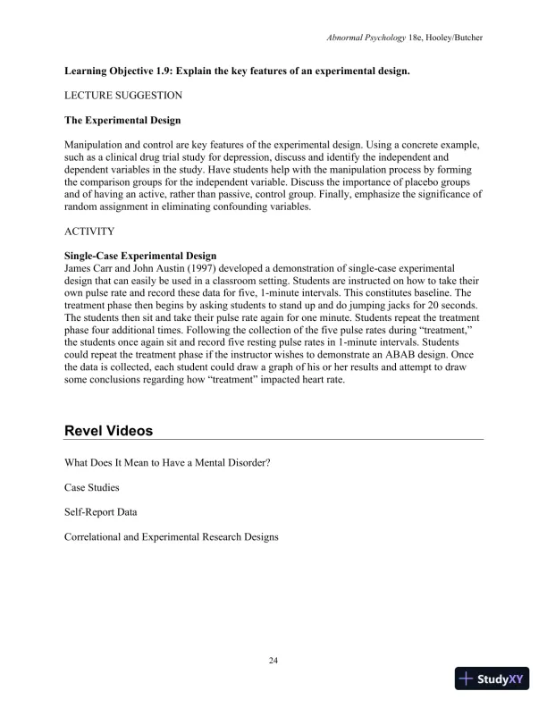Lecture Notes For Abnormal Psychology, 18th Edition - Page 26 preview image