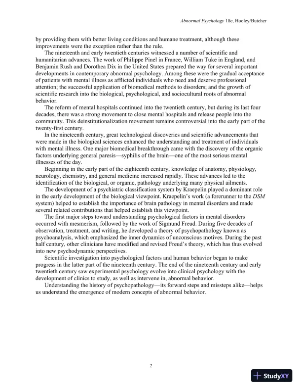 Lecture Notes For Abnormal Psychology, 18th Edition - Page 28 preview image