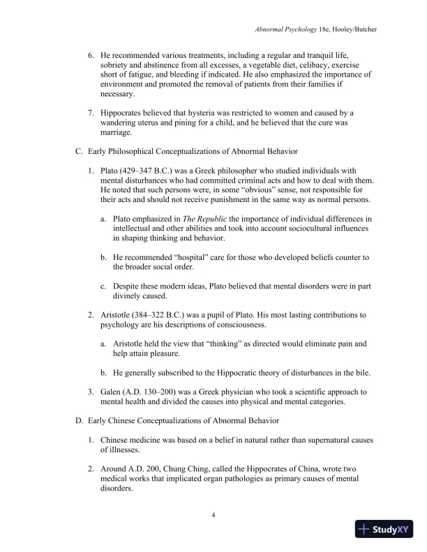 Lecture Notes For Abnormal Psychology, 18th Edition - Page 30 preview image