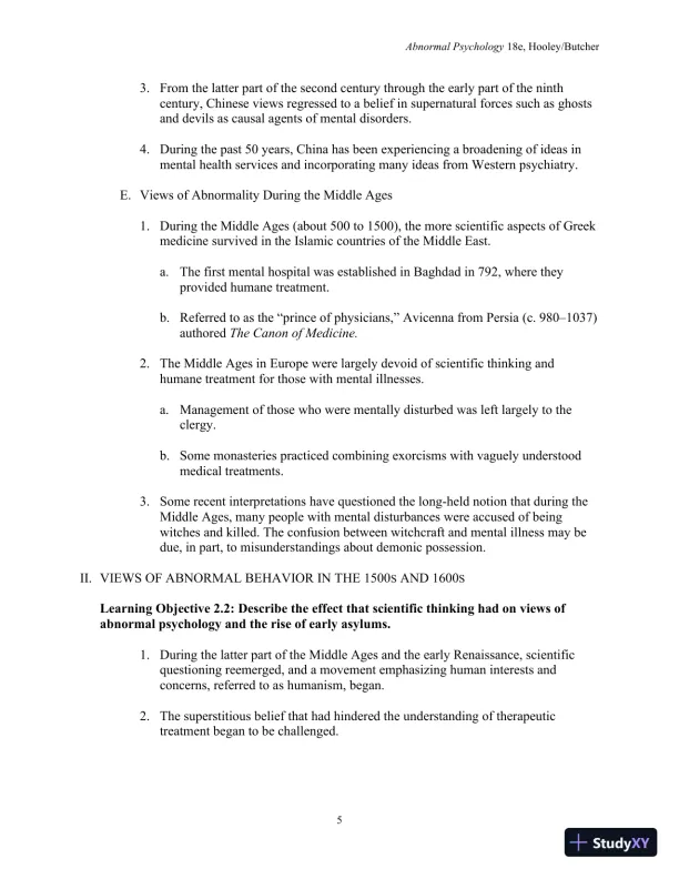 Lecture Notes For Abnormal Psychology, 18th Edition - Page 31 preview image