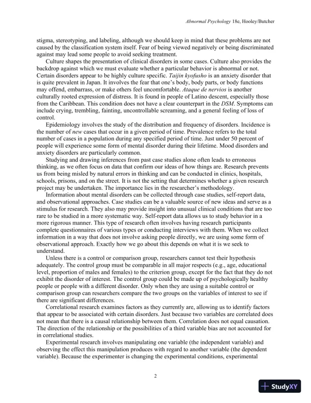 Lecture Notes For Abnormal Psychology, 18th Edition - Page 4 preview image