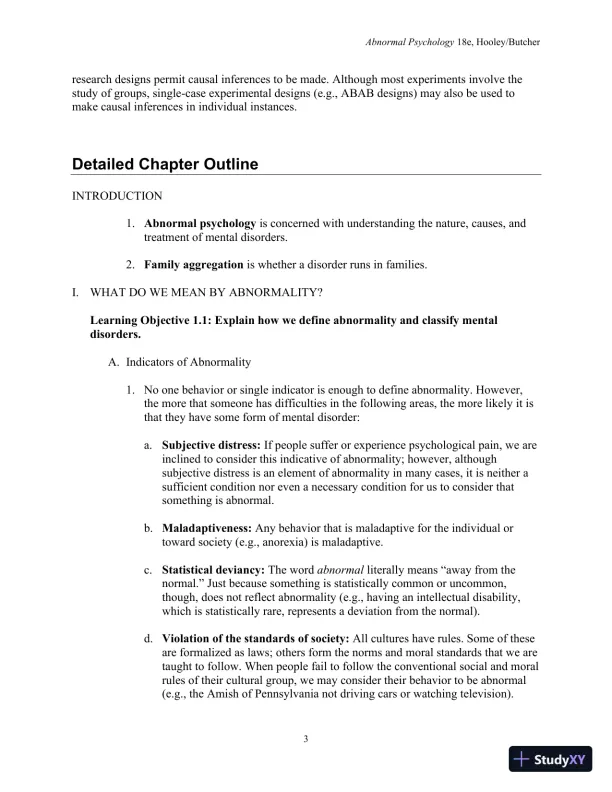 Lecture Notes For Abnormal Psychology, 18th Edition - Page 5 preview image
