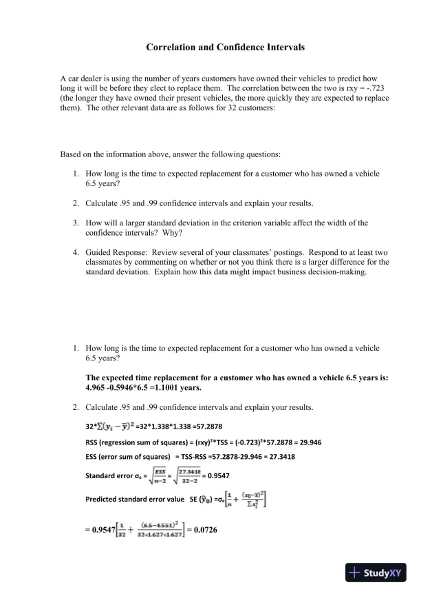 Correlation and Confidence Intervals - Page 1 preview image