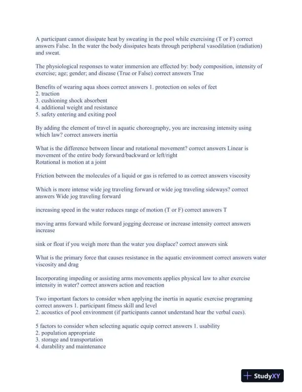 AEA Cardiovascular Certification Exam With Answers (430 Solved Questions) - Page 5 preview image