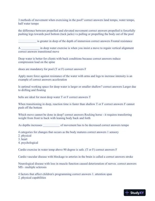 AEA Cardiovascular Certification Exam With Answers (430 Solved Questions) - Page 8 preview image