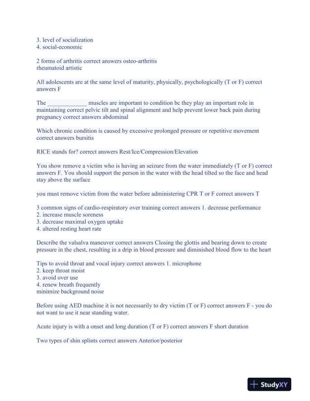 AEA Cardiovascular Certification Exam With Answers (430 Solved Questions) - Page 9 preview image