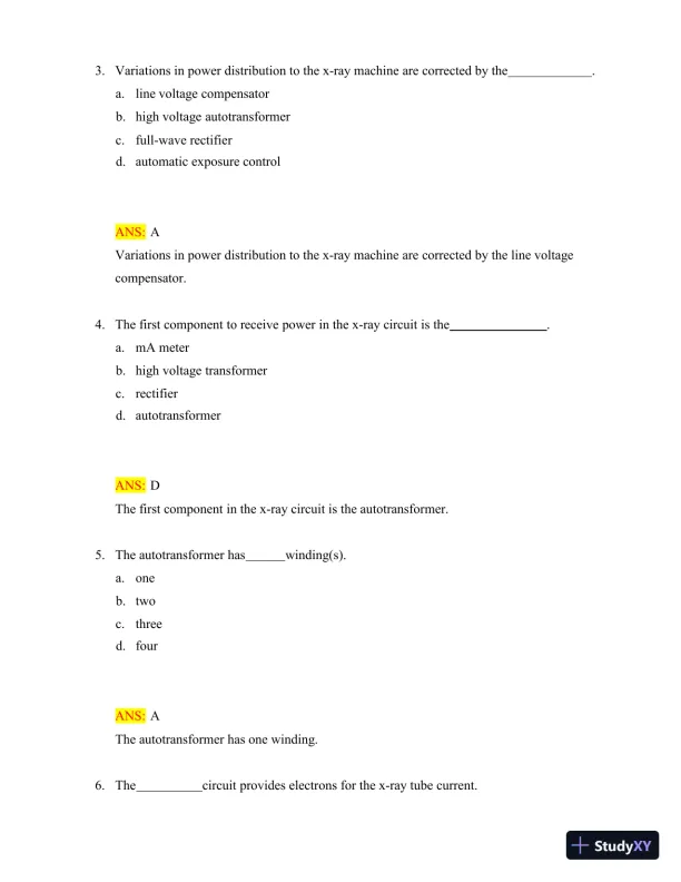 Test Bank for Radiologic Science for Technologists: Physics, Biology, and Protection, 12th Edition (Chapters 1-40) - Page 24 preview image