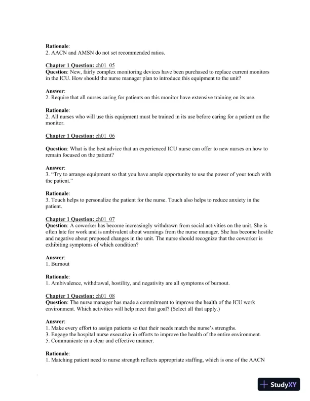 Class Notes for High-Acuity Nursing, 7th Edition - Page 10 preview image