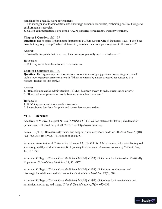 Class Notes for High-Acuity Nursing, 7th Edition - Page 11 preview image