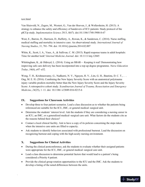 Class Notes for High-Acuity Nursing, 7th Edition - Page 15 preview image