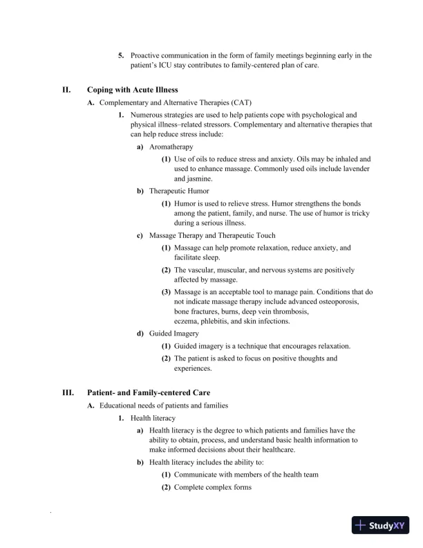 Class Notes for High-Acuity Nursing, 7th Edition - Page 17 preview image