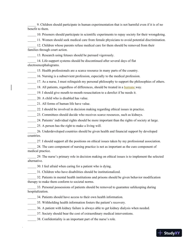 Class Notes for High-Acuity Nursing, 7th Edition - Page 22 preview image