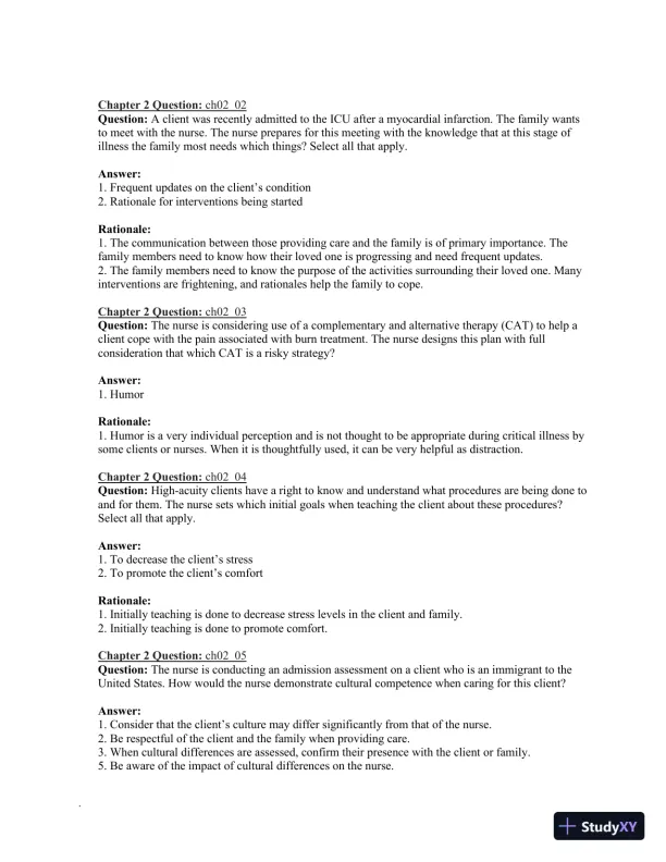 Class Notes for High-Acuity Nursing, 7th Edition - Page 24 preview image