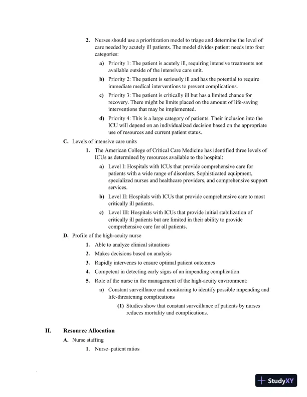 Class Notes for High-Acuity Nursing, 7th Edition - Page 4 preview image