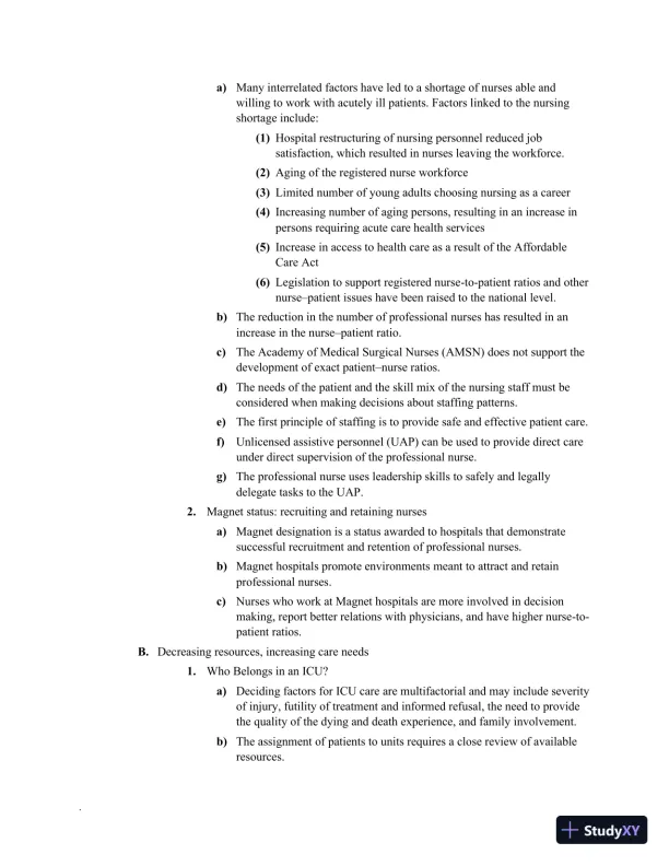 Class Notes for High-Acuity Nursing, 7th Edition - Page 5 preview image