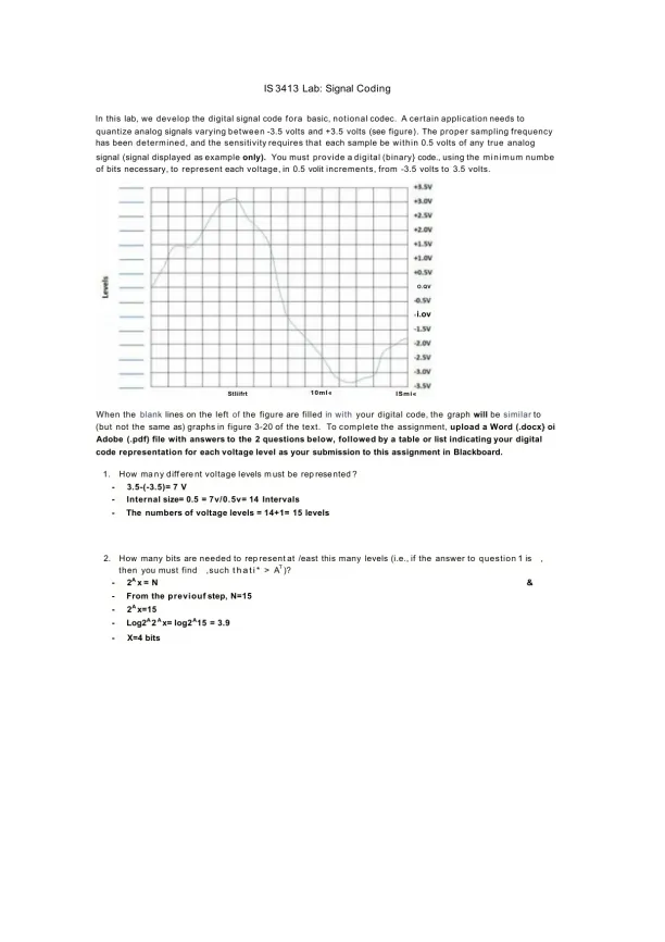 IS 3413 M03 Lab Signal Coding - Page 1 preview image