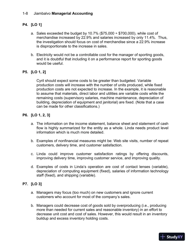 Solution Manual For Managerial Accounting, 7th Edition - Page 9 preview image
