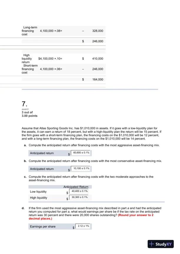 Liberty University BUSI 320 connect homework 3 correct answers 100% guaranteed with explanations - Page 10 preview image