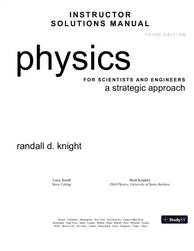 Solution Manual for Physics: for Scientists and Engineers with Modern Physics, 3rd Edition - Page 1 preview image