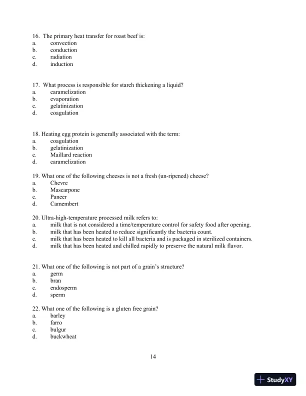 Food for Fifty, 14th Edition Test Bank - Page 18 preview image