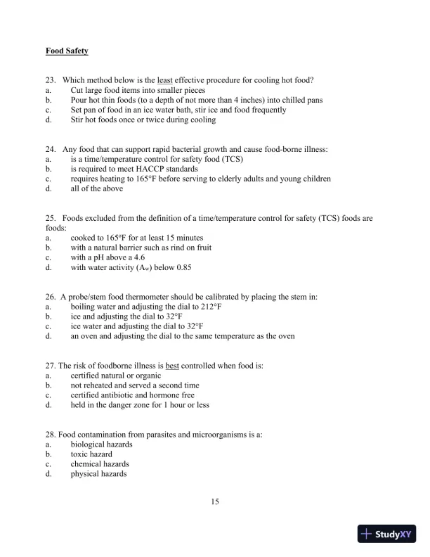Food for Fifty, 14th Edition Test Bank - Page 19 preview image
