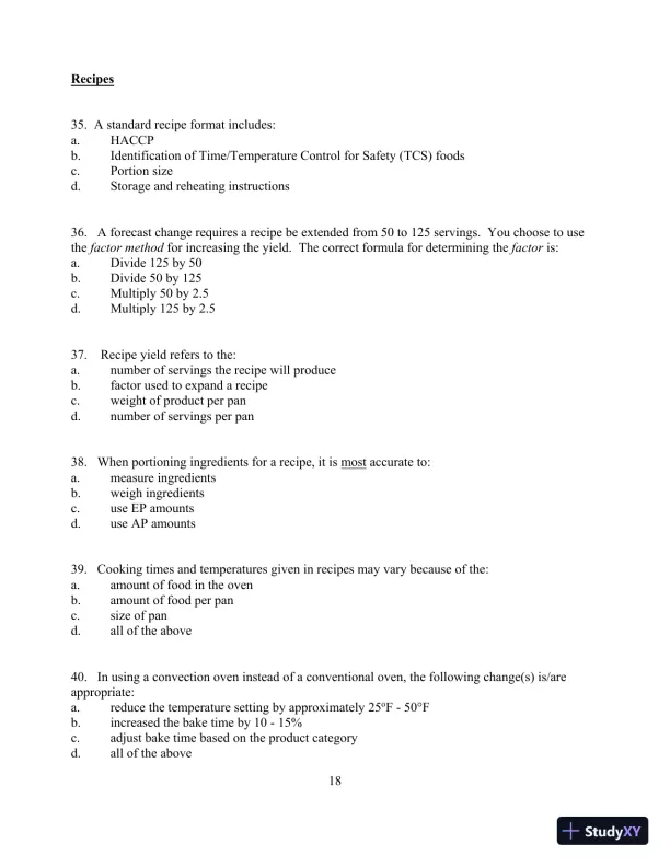 Food for Fifty, 14th Edition Test Bank - Page 22 preview image
