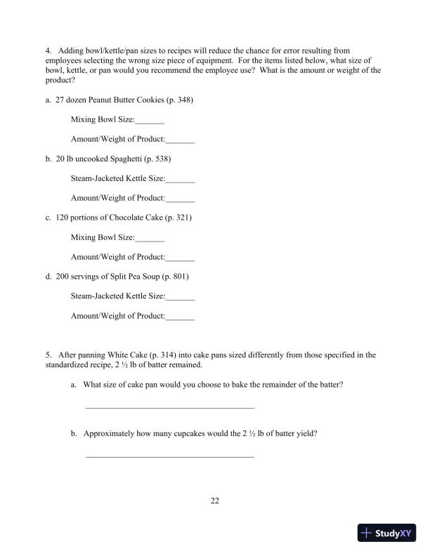 Food for Fifty, 14th Edition Test Bank - Page 26 preview image