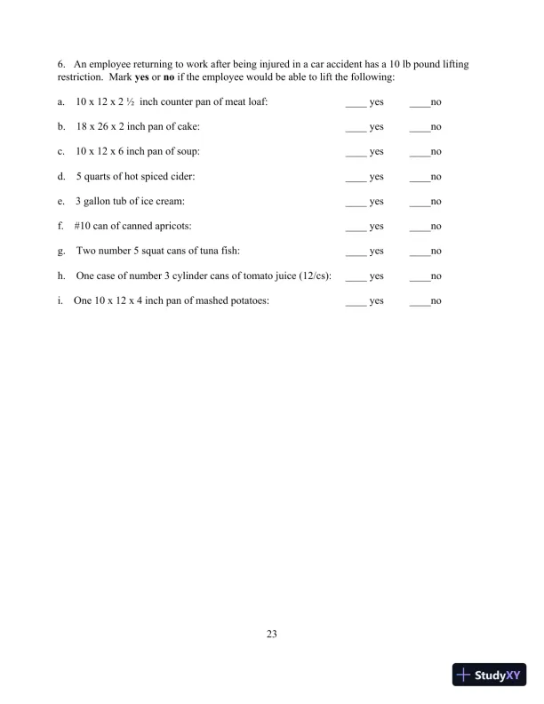 Food for Fifty, 14th Edition Test Bank - Page 27 preview image