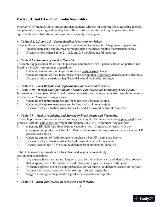 Food for Fifty, 14th Edition Test Bank - Page 9 preview image