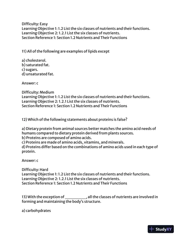 Visualizing Nutrition: Everyday Choices 3rd Edition Test Bank - Page 6 preview image