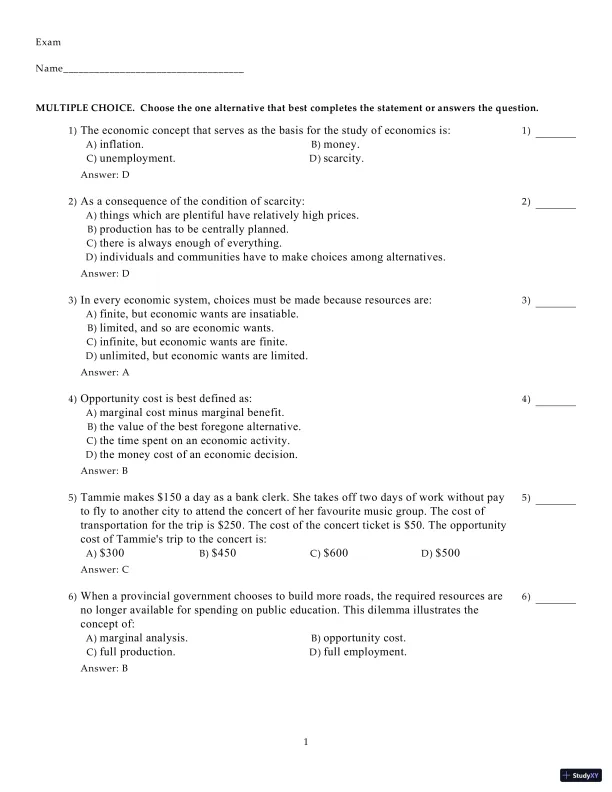 Test Bank for Microeconomics, 21st Edition - Page 22 preview image