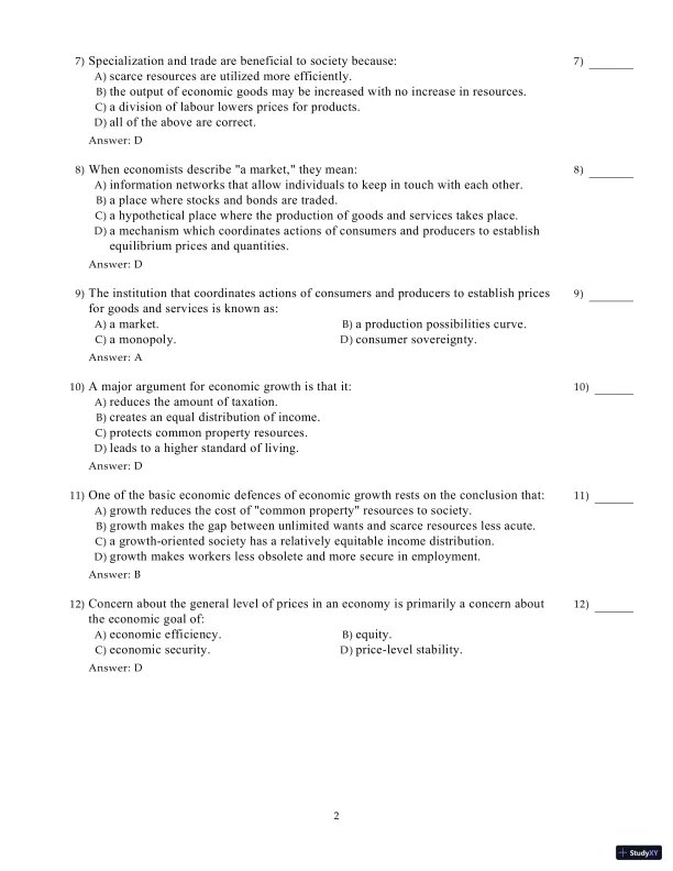 Test Bank for Microeconomics, 21st Edition - Page 23 preview image